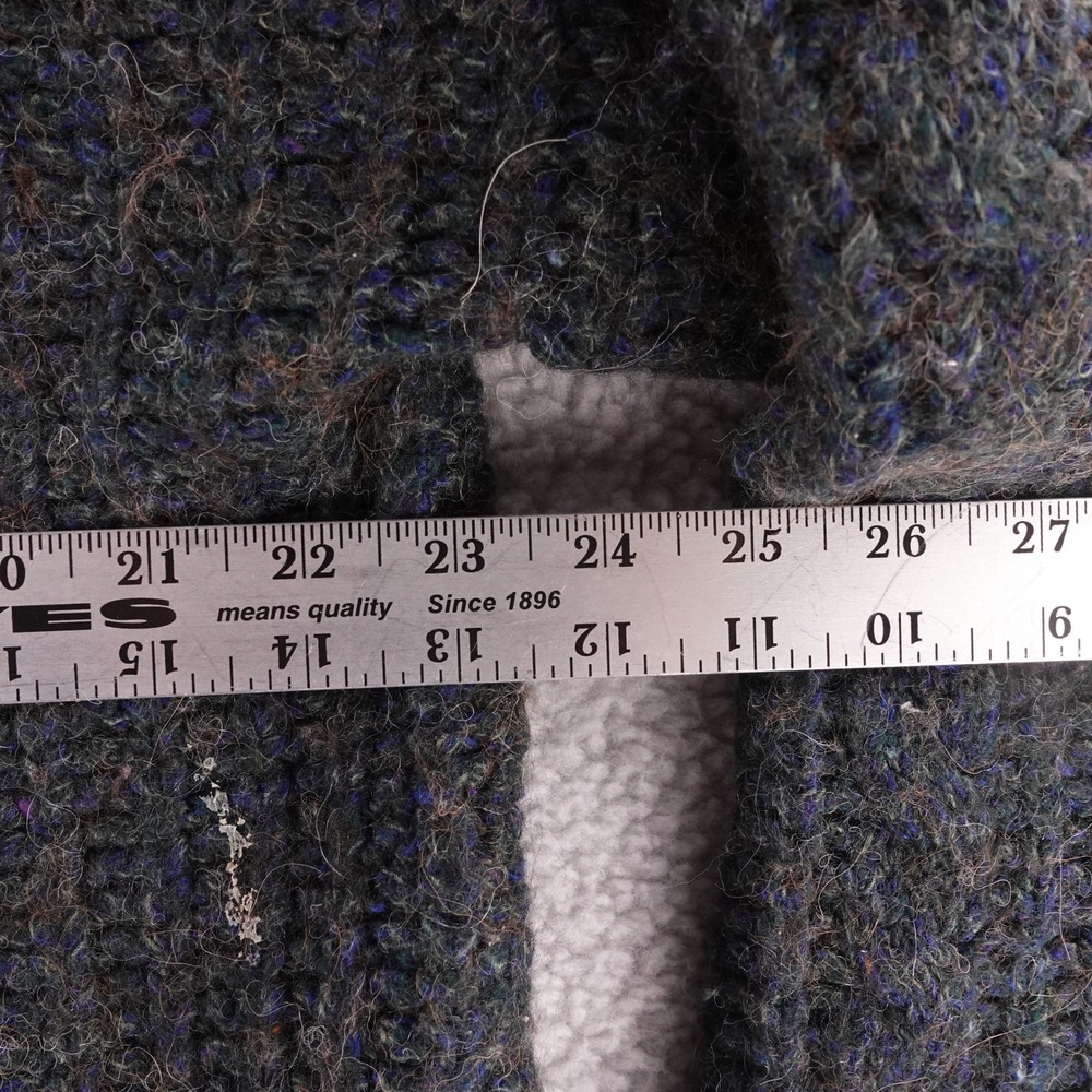 Vintage LL Bean Alpaca Wool Blend Cardigan Sweater Made in Italy Charcoal Grey M - Picture 6 of 7